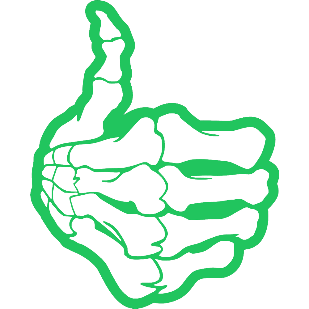 Skeleton thumbs up